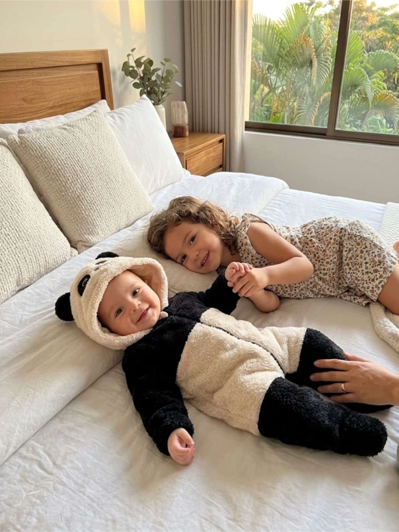 PIJAMA ENTERIZO TE RMICO PARA BEBE  - PELUCHE SUAVE 9 A 12 MESES. - 1