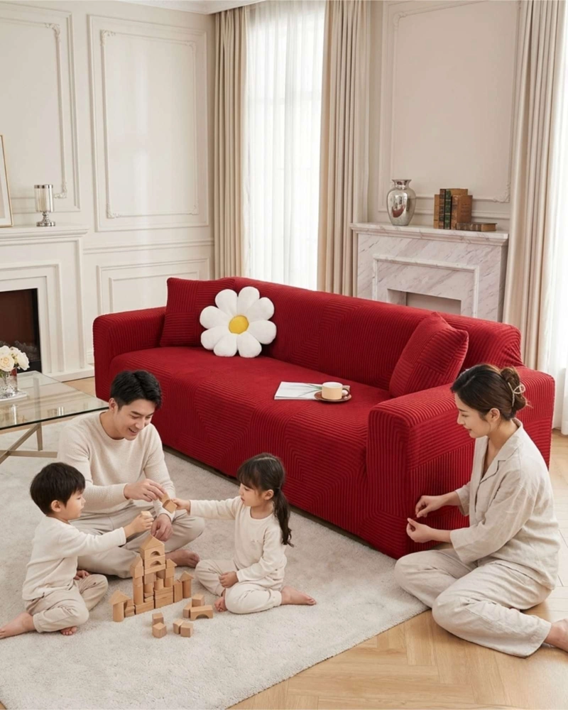 FUNDA PARA SOFA 4 CUERPOS DISEÑO MODERNO DE POLAR - 2