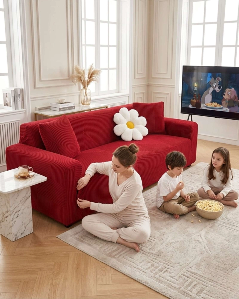 FUNDA PARA SOFA 4 CUERPOS DISEÑO MODERNO DE POLAR - 4