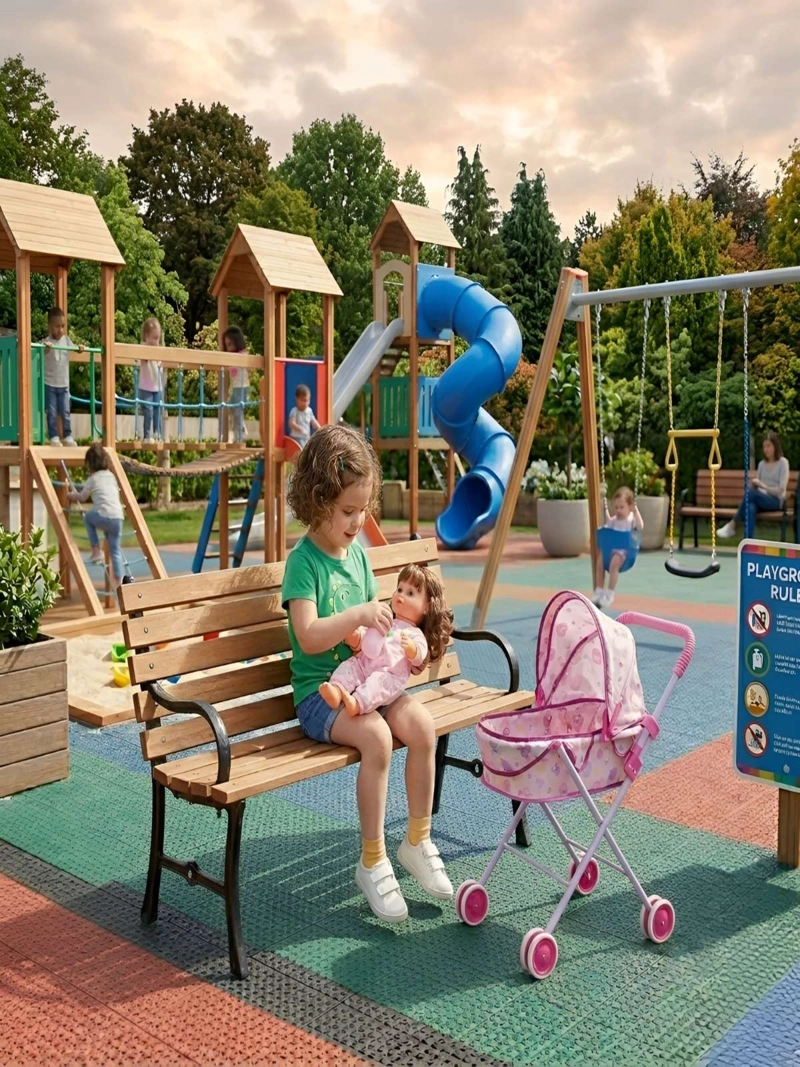 SET MUÑECA INTERACTIVA CON COCHE MOISE S PLEGABLE - 4