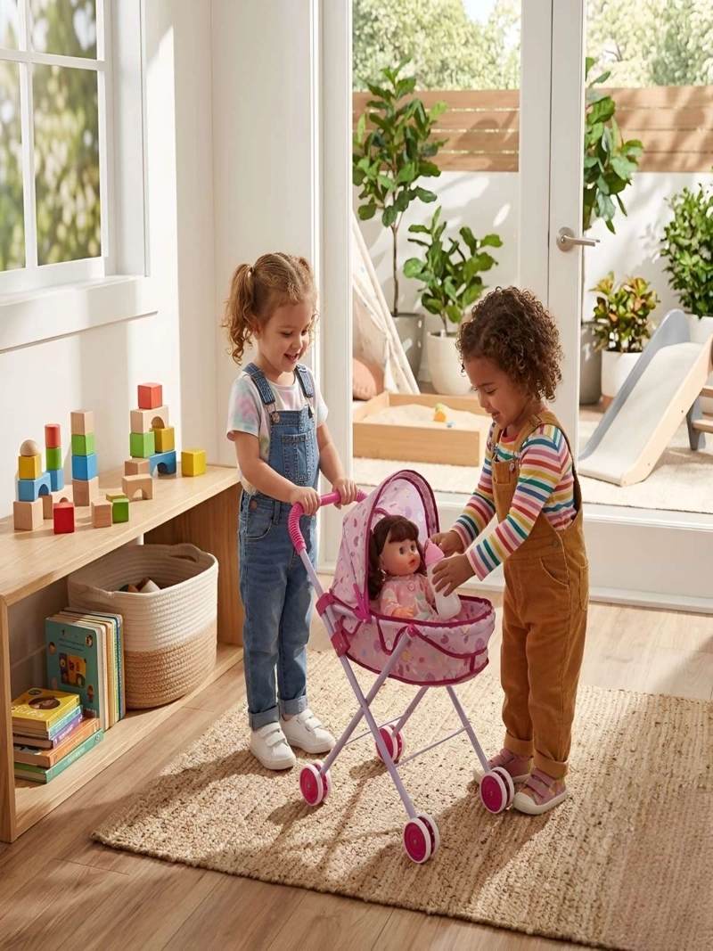SET MUÑECA INTERACTIVA CON COCHE MOISE S PLEGABLE - 5