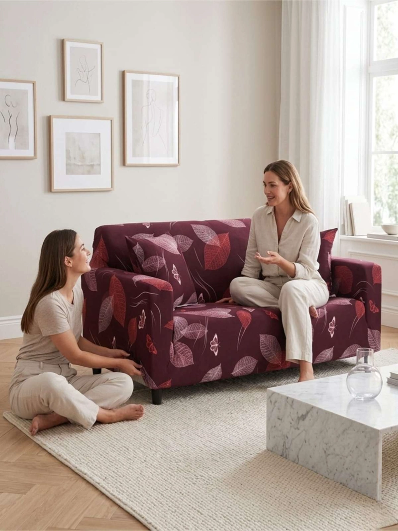 FUNDA DE SOFA ELASTICADA EFECTO TAPIZADO 360° - 2 CUERPOS - 2