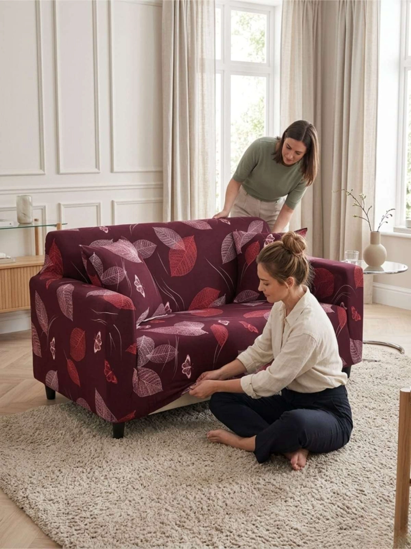 FUNDA DE SOFA ELASTICADA EFECTO TAPIZADO 360° - 2 CUERPOS - 7