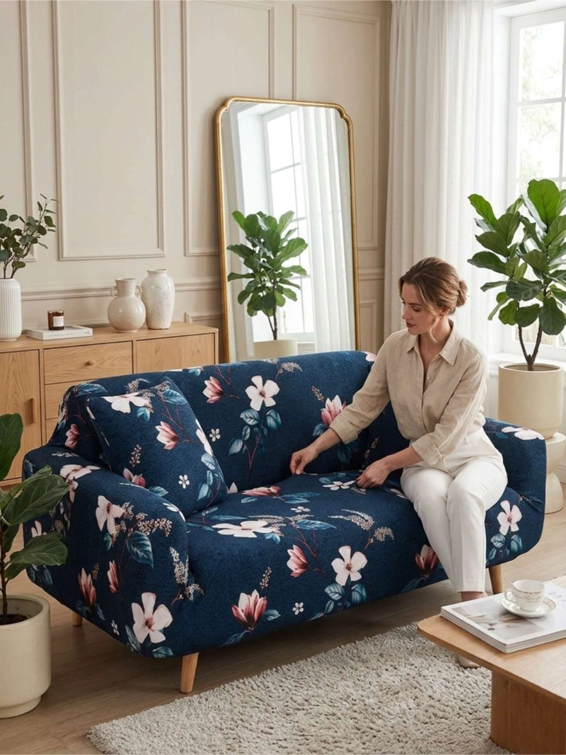FUNDA DE SOFA ELASTICADA EFECTO TAPIZADO 360° - 2 CUERPOS - 2