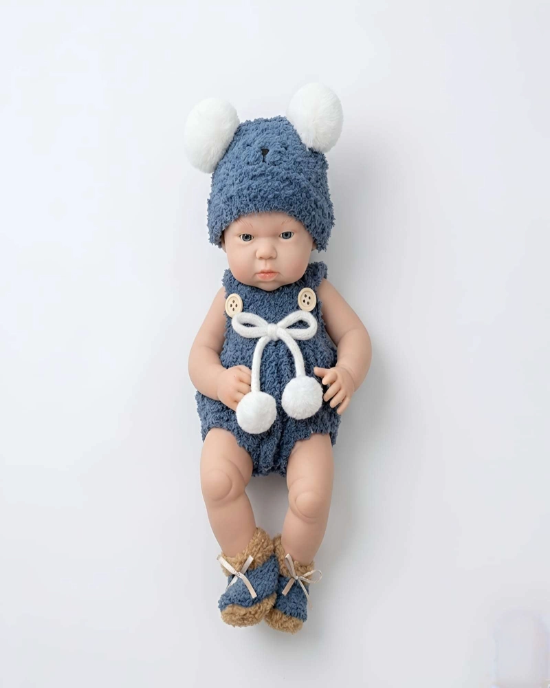 MUÑECO RECIE N NACIDO BABY SO LOVELY 29 CM DISEÑO OSITO BORGOÑA - 5