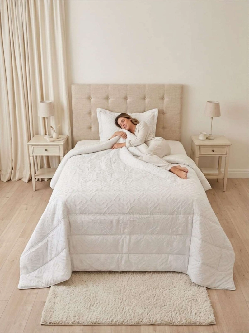 PLUMON NORDICOS 1.5 PLAZAS DISEÑO GEOME TRICO + FUNDA - 6