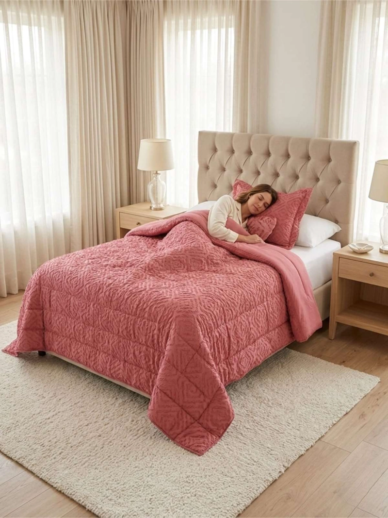 PLUMON NORDICOS 1.5 PLAZAS DISEÑO GEOME TRICO + FUNDA - 6