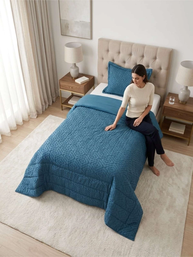 PLUMON NORDICOS 1.5 PLAZAS DISEÑO GEOME TRICO + FUNDA - 2