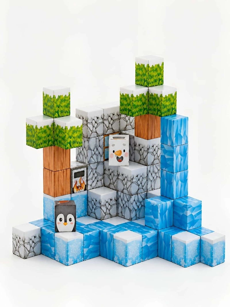 SET DE BLOQUES MAGNE TICOS 66 PIEZAS CUBOS DE CONSTRUCCION - 5