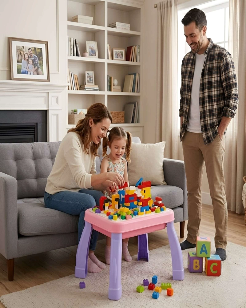 MESA DE ACTIVIDADES DIDACTICA PARA BLOQUES DE CONSTRUCCION INFANTIL - 5