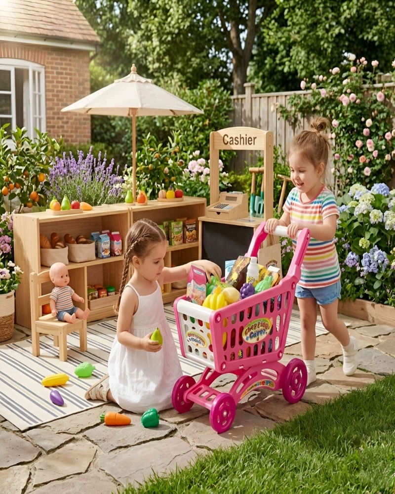 CARRITO DE SUPERMERCADO DE JUGUETE CON ACCESORIOS INFANTIL - 1