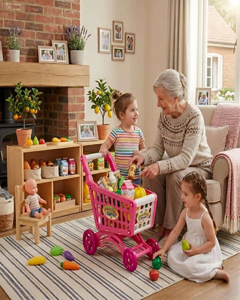 CARRITO DE SUPERMERCADO DE JUGUETE CON ACCESORIOS INFANTIL - 6