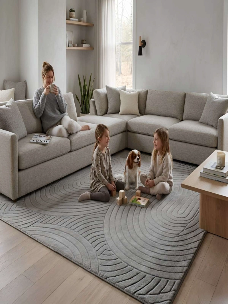 ALFOMBRA DECORATIVA CON RELIEVE JACQUARD 240X200 - 4
