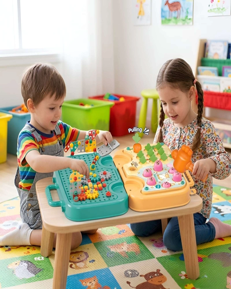 JUEGO DIDACTICO DE ESTIMULACION MOTRIZ PARA NIÑOS 3 EN 1 - 1