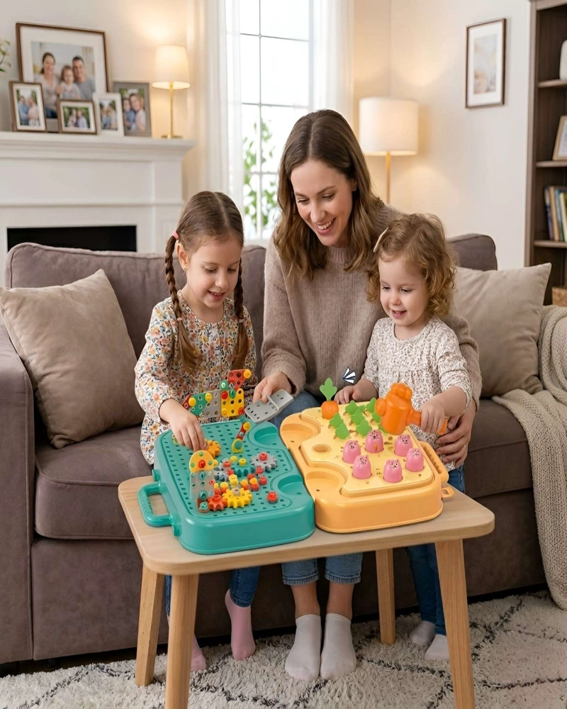 JUEGO DIDACTICO DE ESTIMULACION MOTRIZ PARA NIÑOS 3 EN 1 - 4