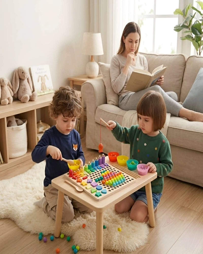 JUGUETE MONTESSORI DIDACTICO PARA NIÑOS 7 EN 1 - 4