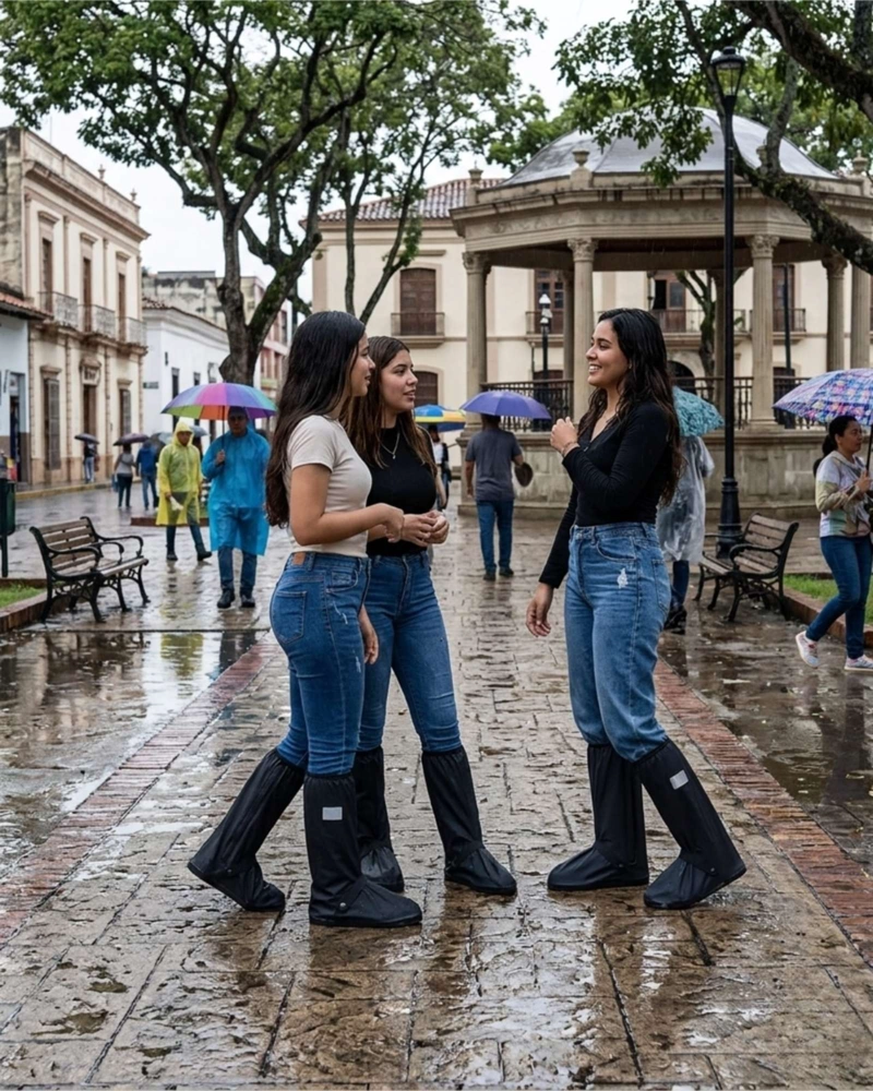 CUBRE BOTAS IMPERMEABLE CON SUELA ANTIDESLIZANTE TALLA M - 2