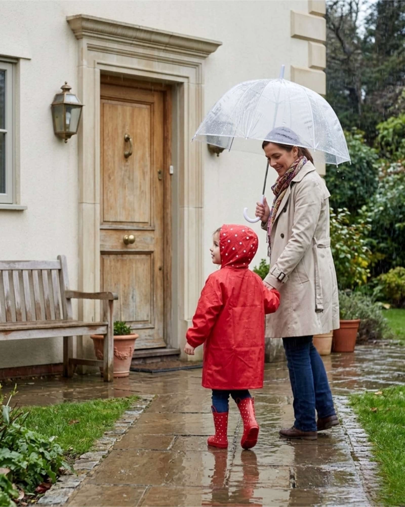SET DE 2 CAPAS IMPERMEABLES DE LLUVIA INFANTIL PARA NIÑOS 05 - 3