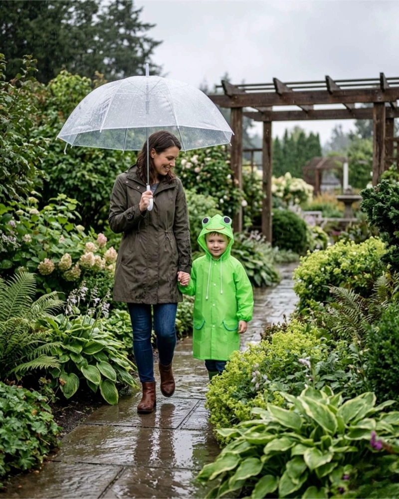 SET DE 2 CAPAS IMPERMEABLES DE LLUVIA INFANTIL PARA NIÑOS 03 - 5