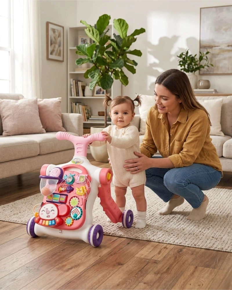 ANDADOR PARA BEBE 5 EN 1 CORREPASILLOS, MONOPATIN Y MESA DIDACTICA - 1