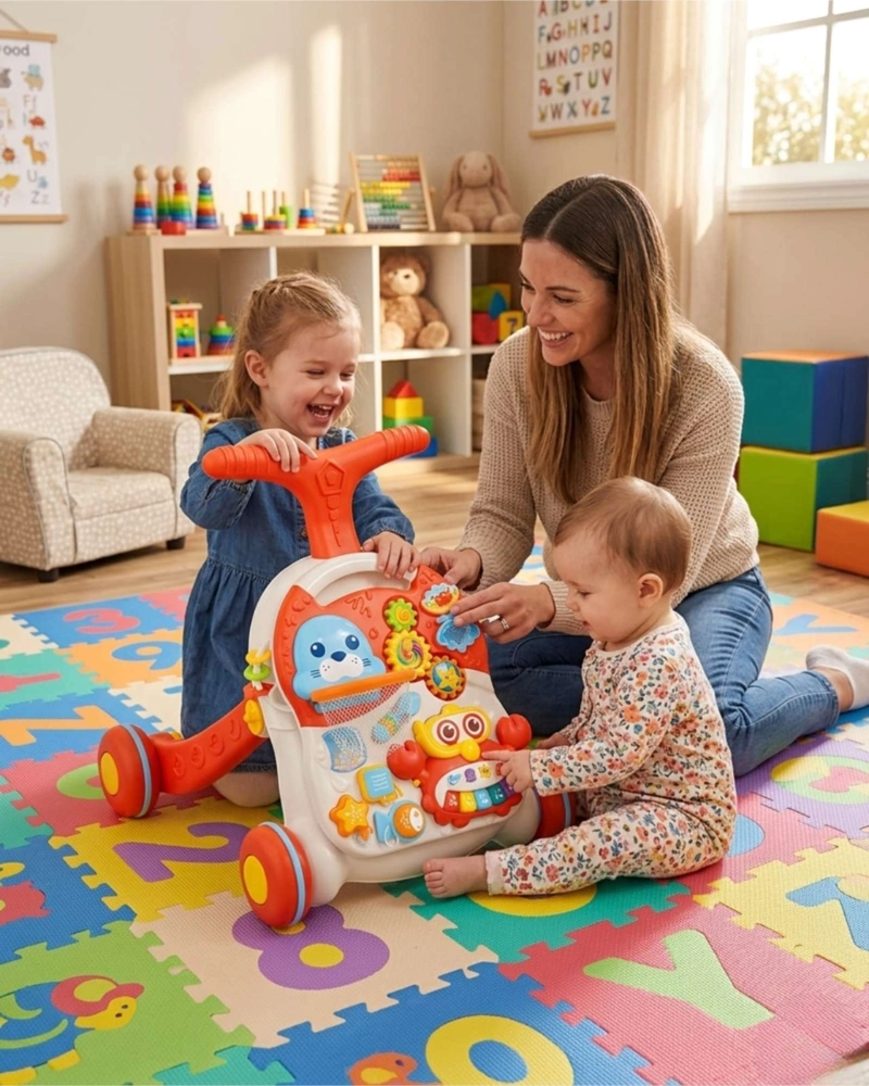 JUGUETE PARA BEBE ANDADOR CAMINADOR Y MESA DIDACTICA CON LUCES - 2