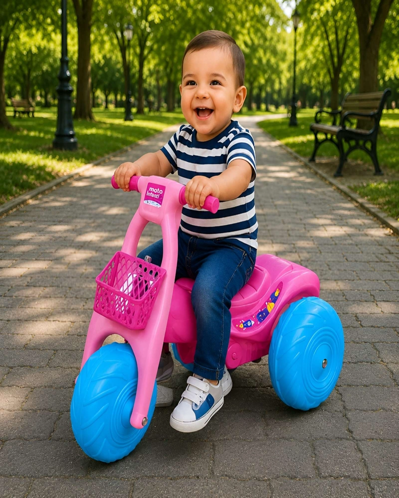 VEHICULO MONTABLE MOTO LUNAR INFANTIL TRES RUEDAS - 5