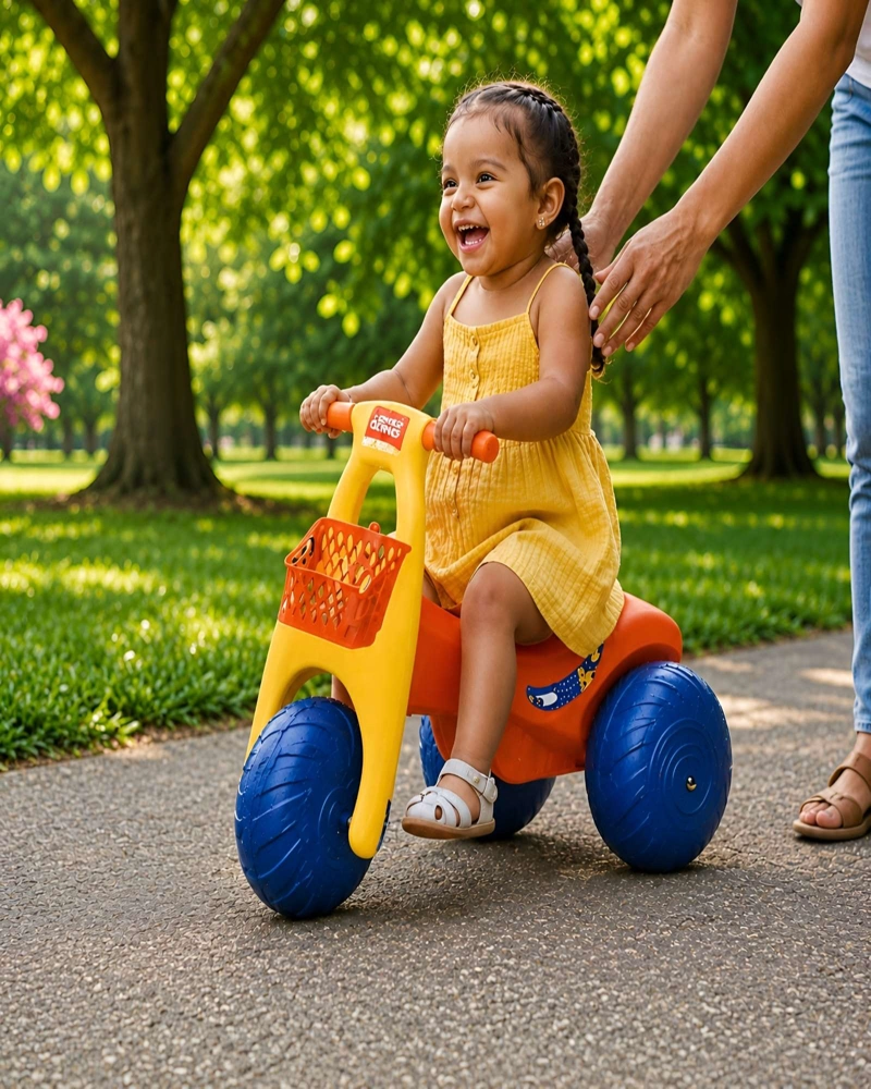 VEHICULO MONTABLE MOTO LUNAR INFANTIL TRES RUEDAS - 1