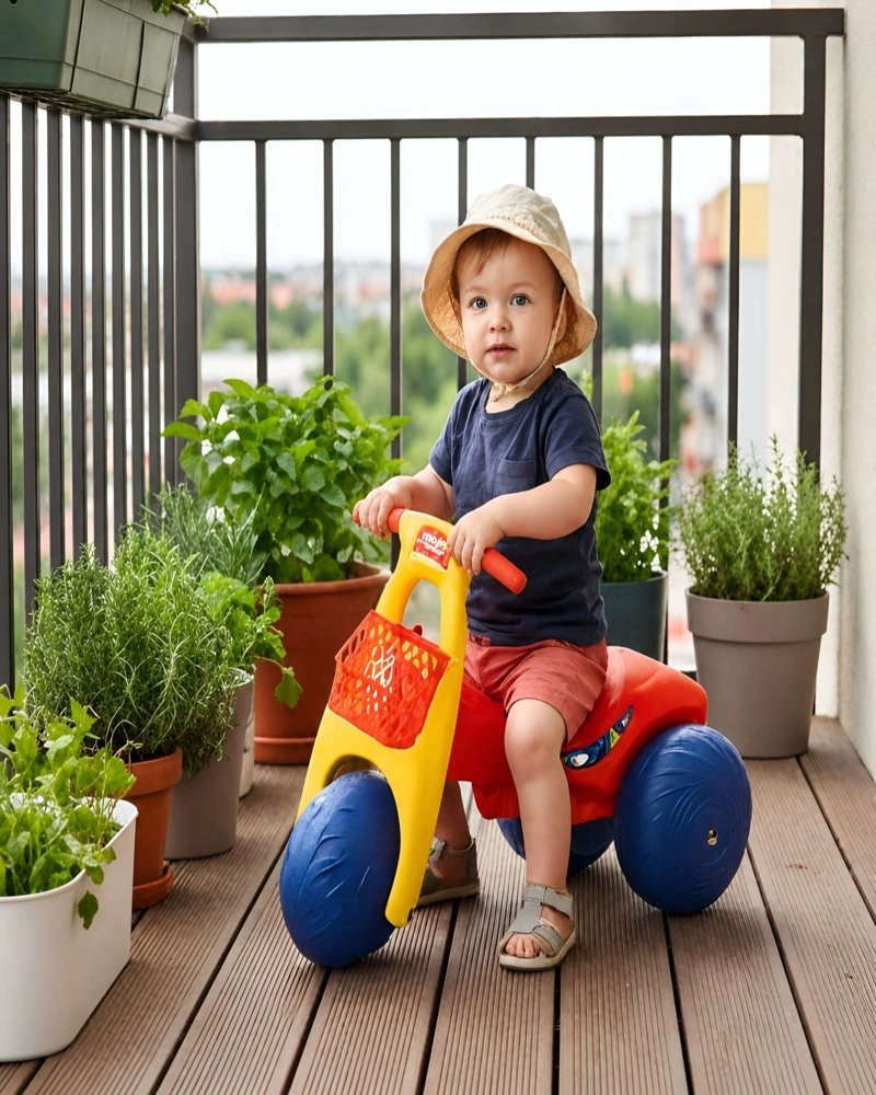 VEHICULO MONTABLE MOTO LUNAR INFANTIL TRES RUEDAS - 2