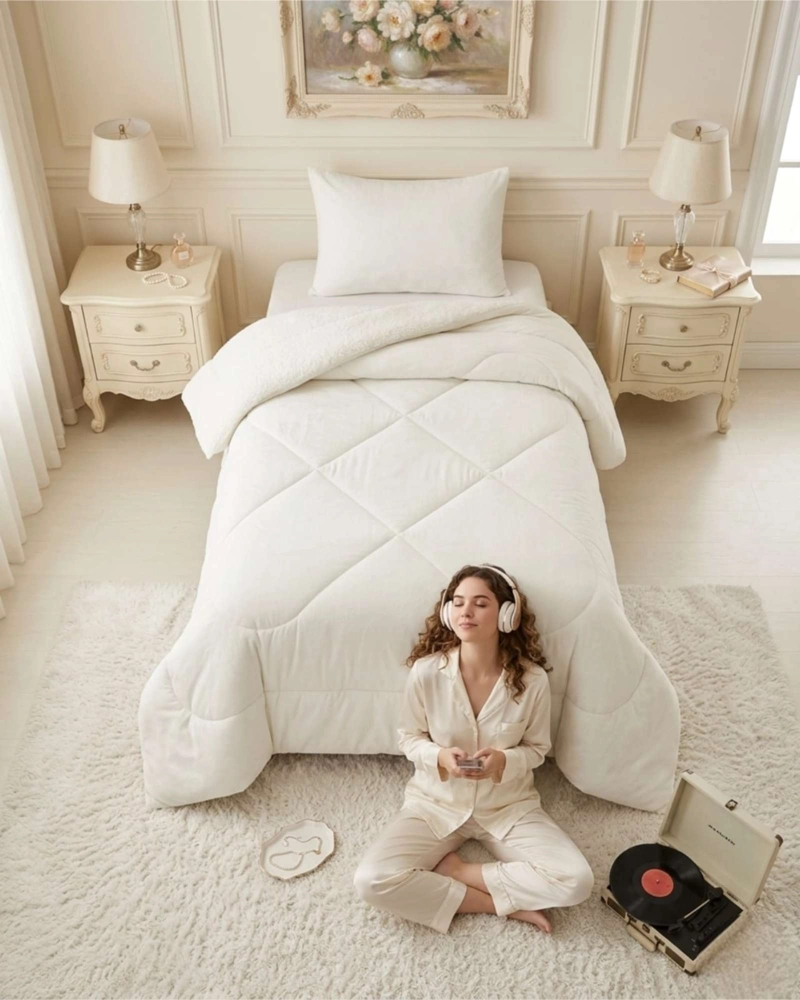 CUBRECAMA PLUSH CON CHIPORRO PLAZAS Y MEDIA QUILT TE RMICO - 3