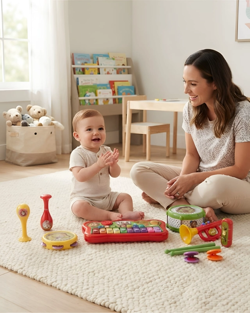 KIT INSTRUMENTOS MUSICALES DIDACTICOS PARA NIÑOS SET 2EN1 - 1