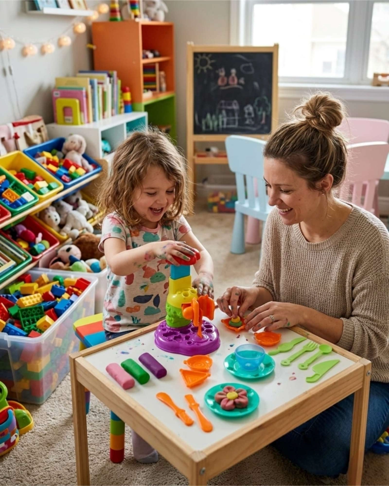 SET DE ARCILLA Y ESTACION DE MODELADO INFANTIL DE PALETAS Y DULCES - 3