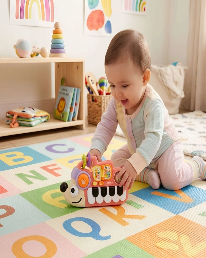 PIANO MUSICAL ERIZO CENTRO DE ESTIMULACION TEMPRANA BEBE - 1