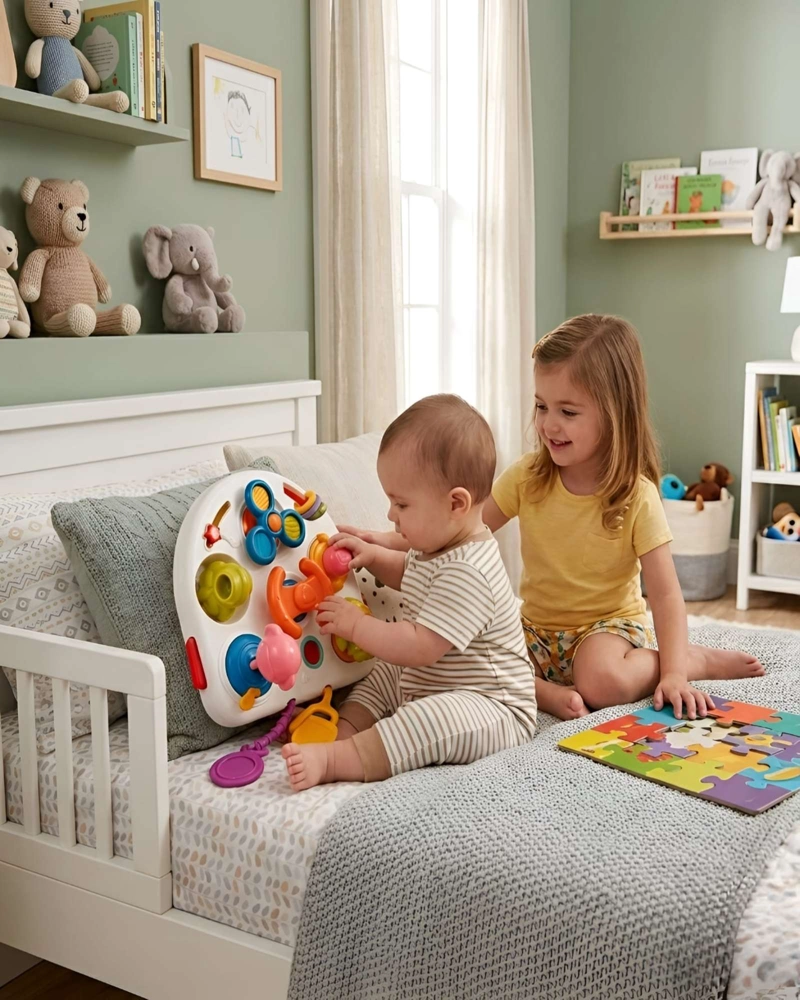 TABLERO DIDACTICO BEBE  SPACE BUSY BOARD 3 EN 1 - 1