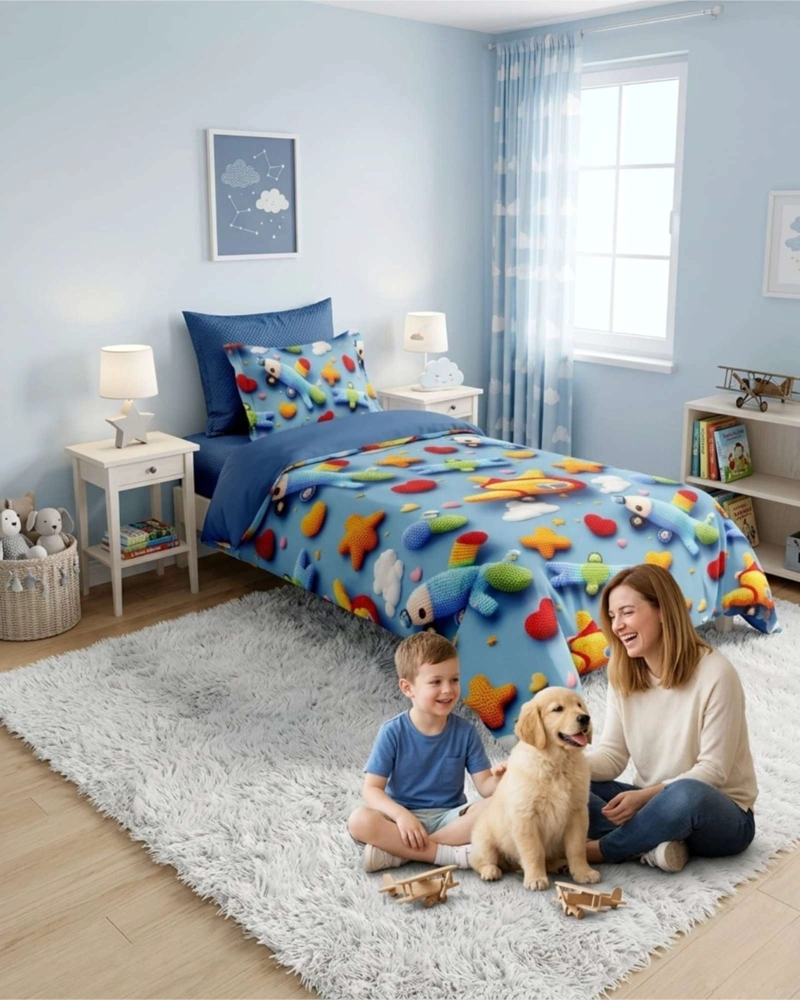 QUILT CUBRECAMAS LIGERO VERANO EFECTO 5D CON FUNDAS PLAZA Y MEDIA - 2