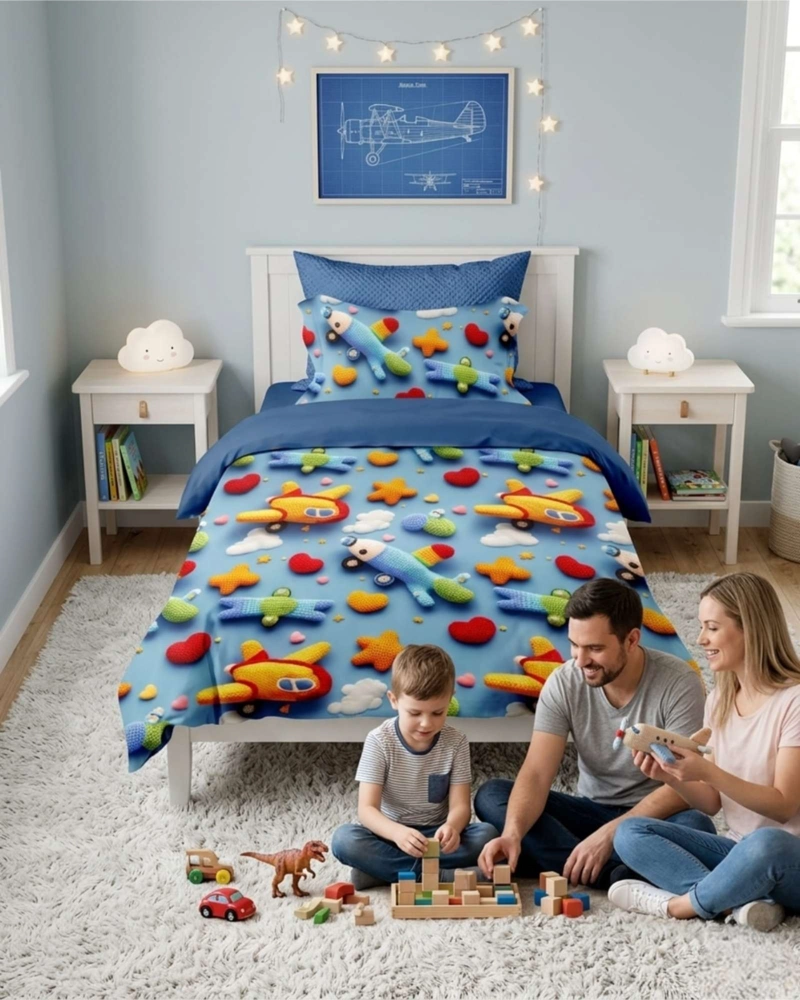 QUILT CUBRECAMAS LIGERO VERANO EFECTO 5D CON FUNDAS PLAZA Y MEDIA - 3