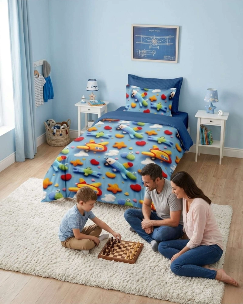 QUILT CUBRECAMAS LIGERO VERANO EFECTO 5D CON FUNDAS PLAZA Y MEDIA - 5