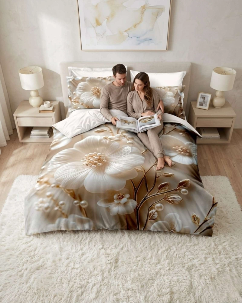 QUILT CUBRECAMAS LIGERO VERANO EFECTO 5D CON FUNDAS KING - 1