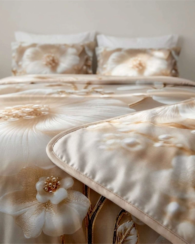 QUILT CUBRECAMAS LIGERO VERANO EFECTO 5D CON FUNDAS KING - 5
