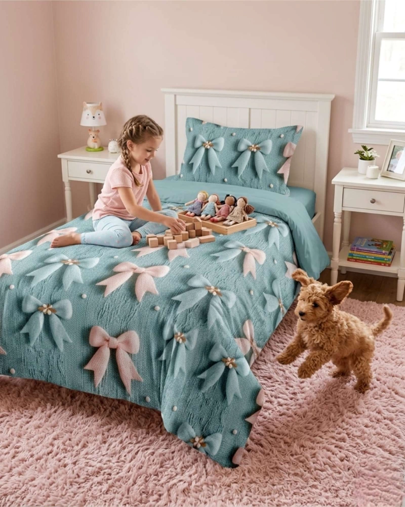 QUILT CUBRECAMAS LIGERO VERANO EFECTO 5D CON FUNDAS PLAZA Y MEDIA - 4