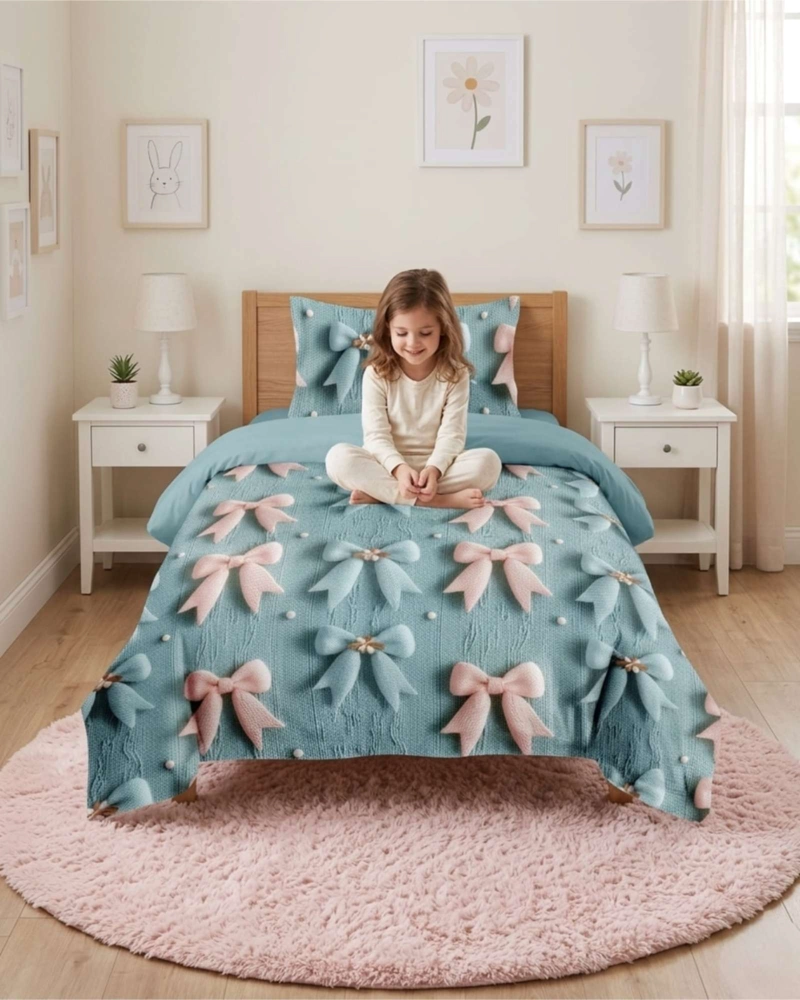 QUILT CUBRECAMAS LIGERO VERANO EFECTO 5D CON FUNDAS PLAZA Y MEDIA - 5