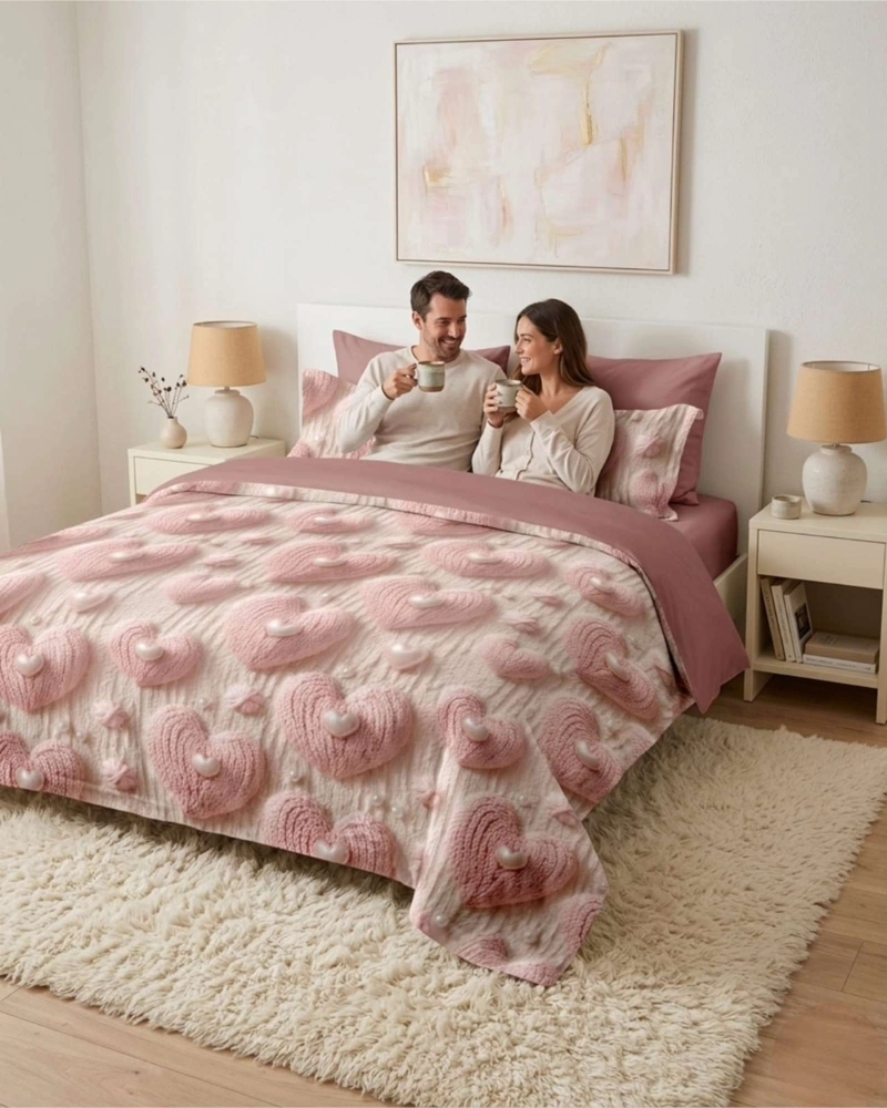 QUILT CUBRECAMAS LIGERO VERANO EFECTO 5D CON FUNDAS 2 PLAZAS - 1