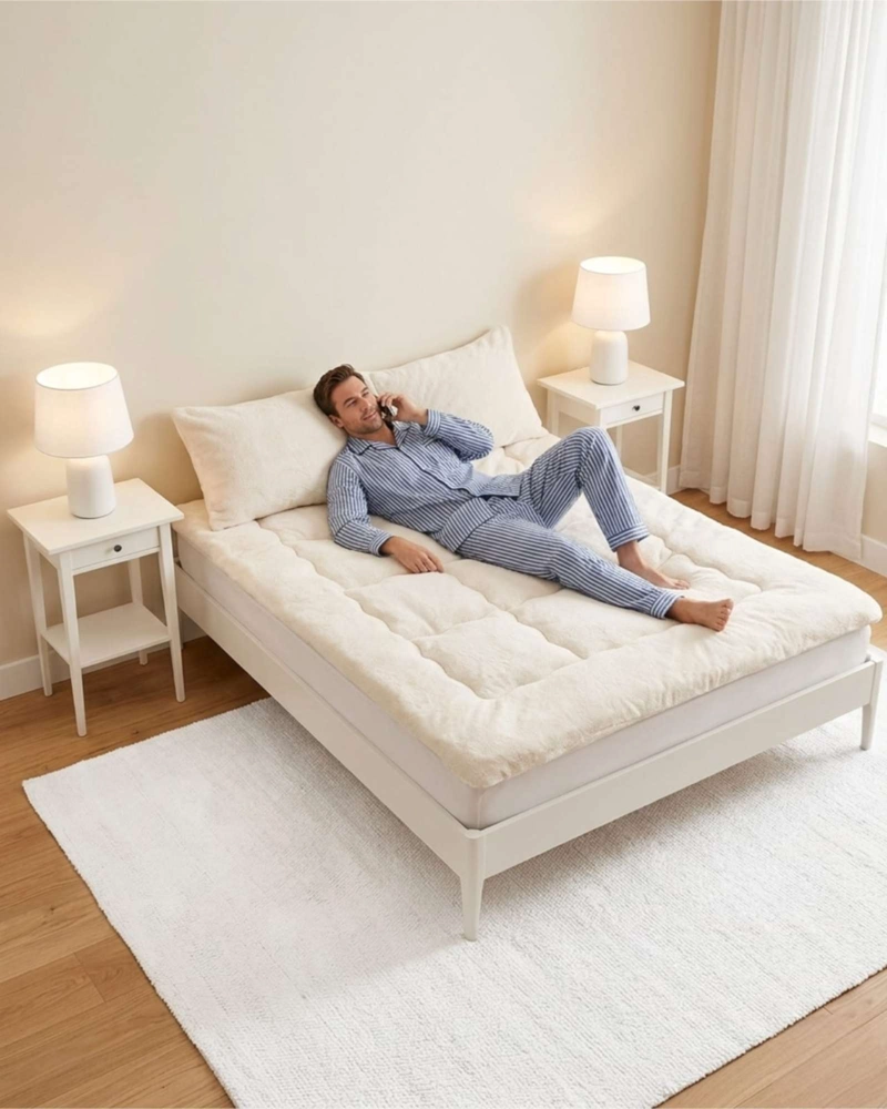 CUBRE COLCHON ACOLCHADO PLUSH ULTRA SUAVE KING - 2