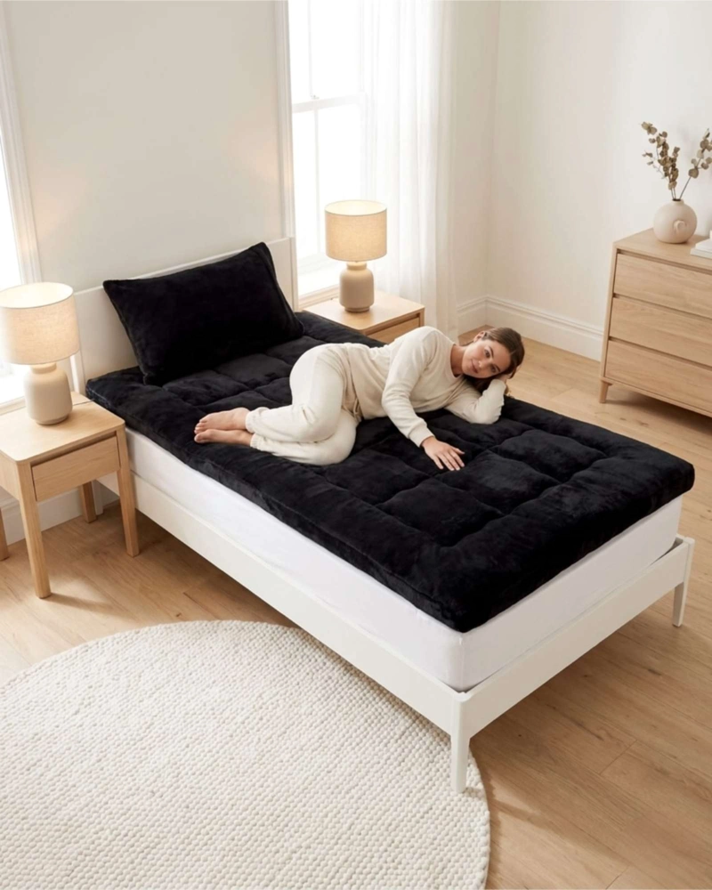 CUBRE COLCHON ACOLCHADO PLUSH ULTRA SUAVE PLAZA Y MEDIA - 6