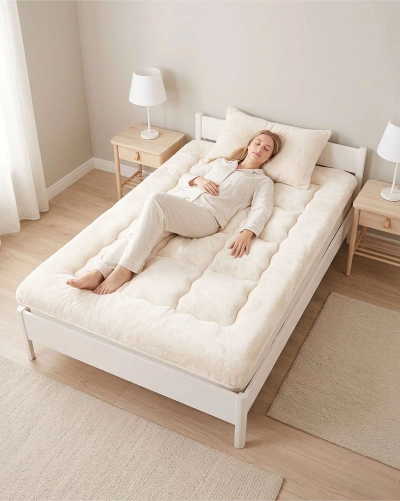 CUBRE COLCHON ACOLCHADO PLUSH ULTRA SUAVE PLAZA Y MEDIA - 3