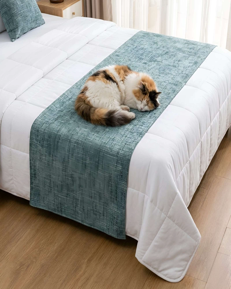 PIECERA CHENILLE CRUZ DALE UN TOQUE DE ELEGANCIA A TU DORMITORIO - 5