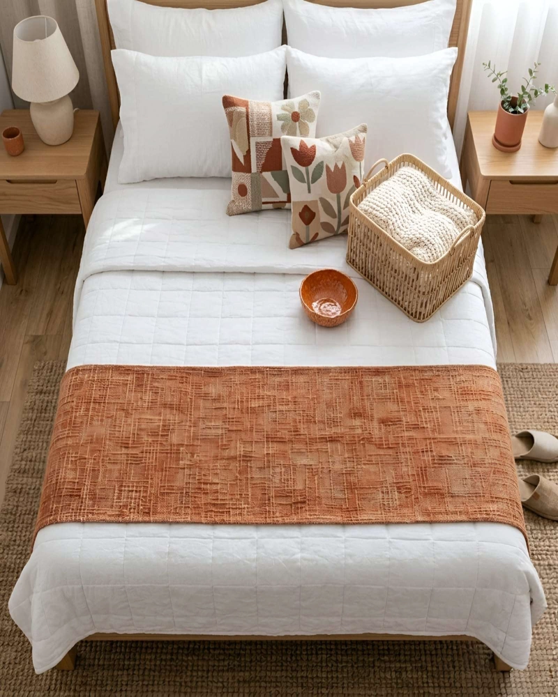 PIECERA CHENILLE CRUZ DALE UN TOQUE DE ELEGANCIA A TU DORMITORIO - 5