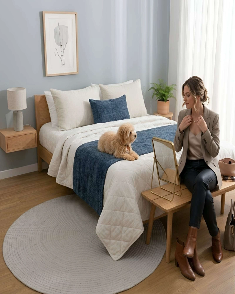 PIECERA CHENILLE CRUZ DALE UN TOQUE DE ELEGANCIA A TU DORMITORIO - 2