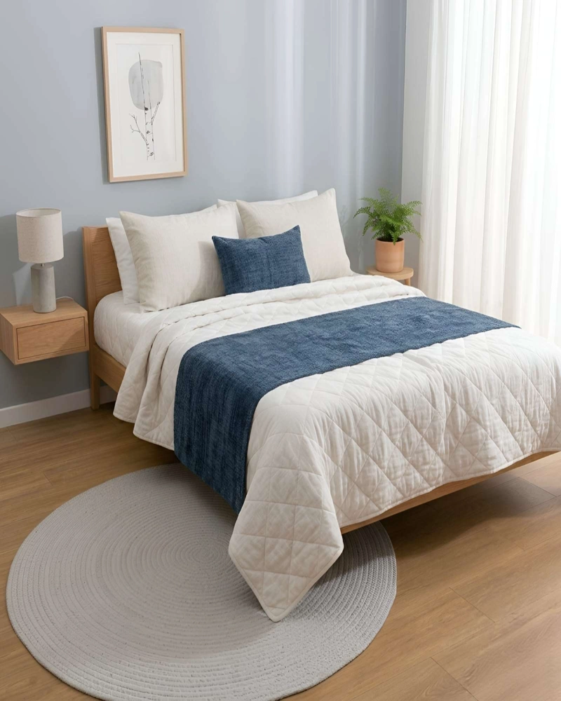 PIECERA CHENILLE CRUZ DALE UN TOQUE DE ELEGANCIA A TU DORMITORIO - 5