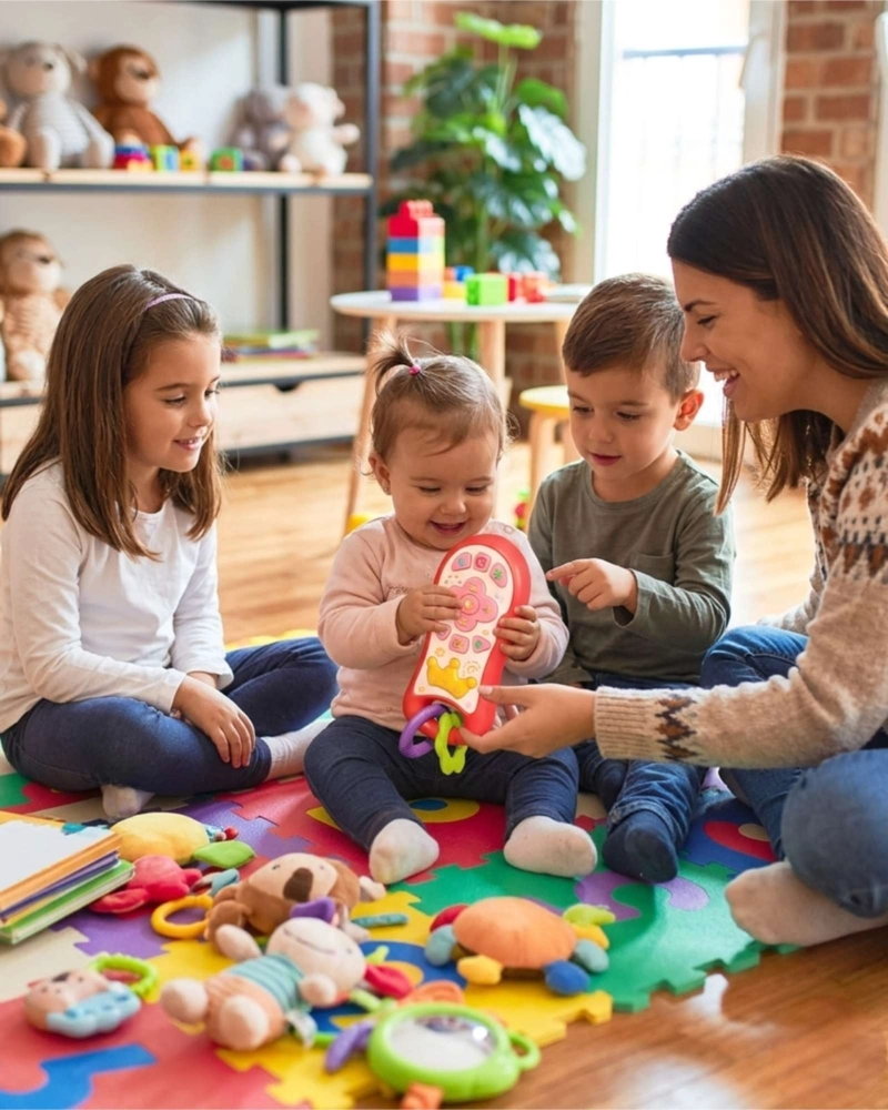 JUGUETE SONAJERO PARA BEBE  CONTROL REMOTO CON SONIDOS Y TEXTURAS - 1