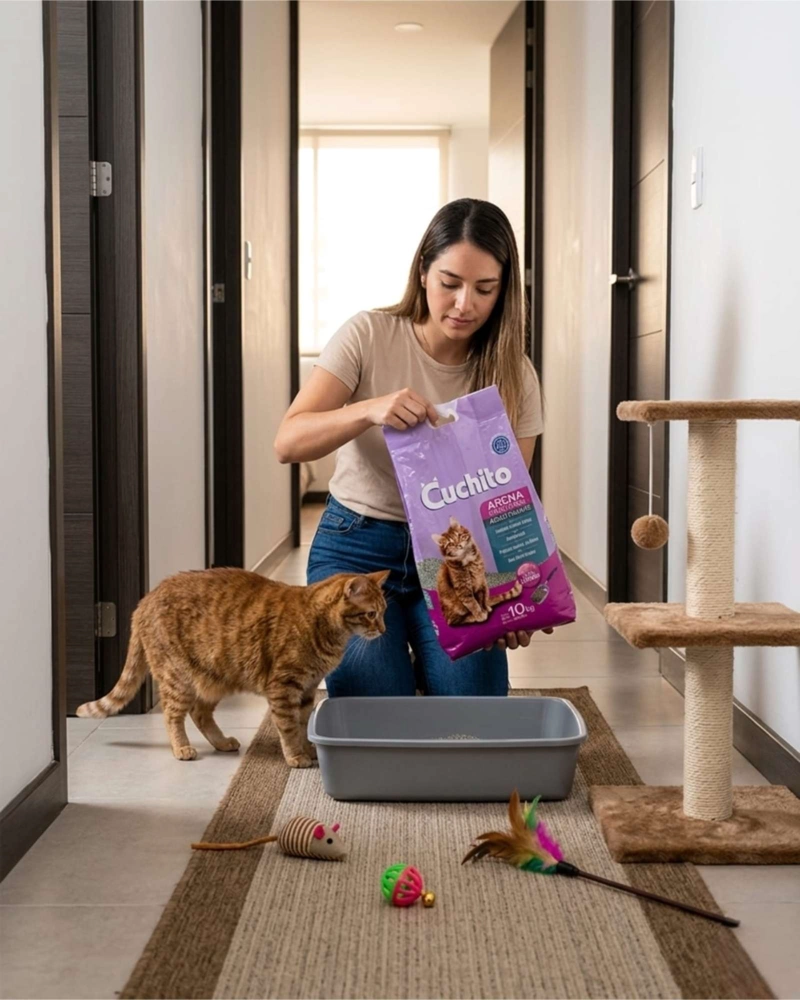 ARENA PARA GATOS AGLUTINANTE SANITARIA LAVANDA 10 KG - 4
